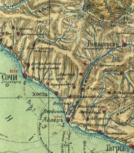 Свято-Троицкий монастырь на карте 1916 г.